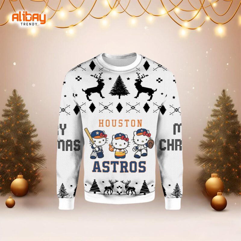 Hello Kitty Houston Astros Baseball Ugly Sweater