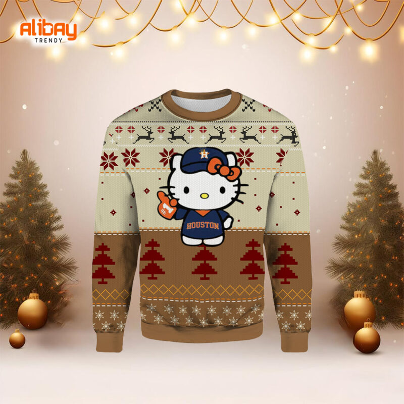 Hello Kitty Houston Astros Ugly Christmas Sweater