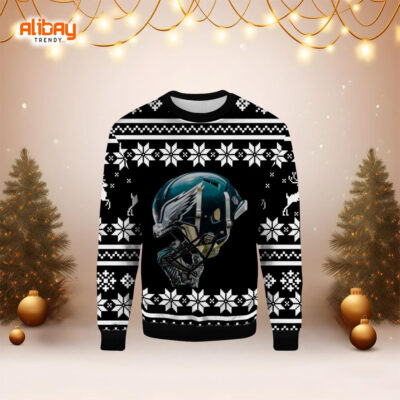 Helmet Philadelphia Eagles Ugly Christmas Sweater