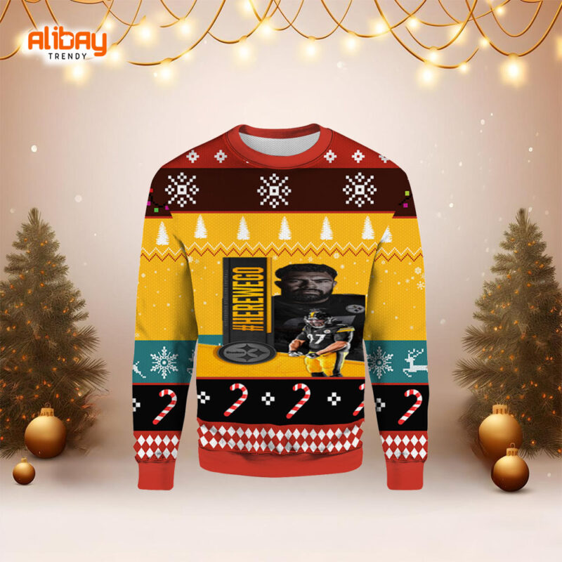 Here We Go Pittsburgh Steelers Ugly Christmas Sweater