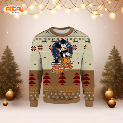 Houston Astros Mickey Mouse Ugly Christmas Sweater