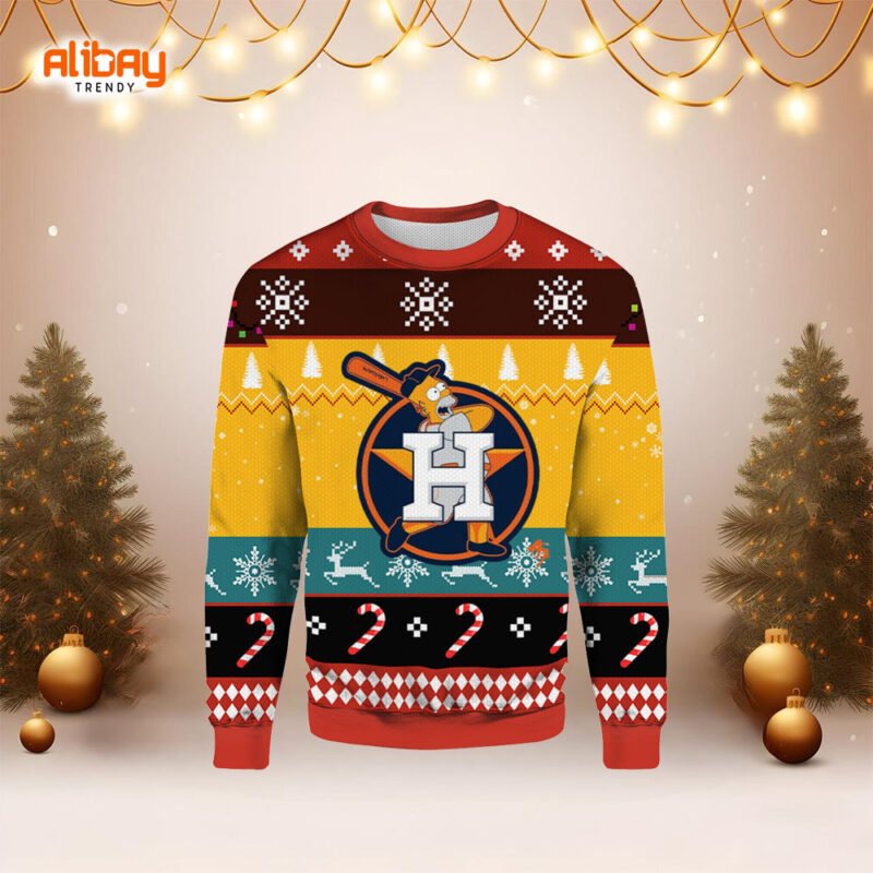 Houston Astros Simpson Ugly Christmas Sweater