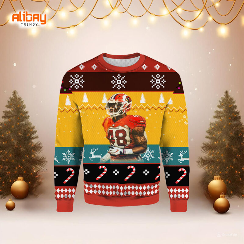 Isaiah Simmons 48 Arizona Cardinals Clemson Tigers Ugly Sweater