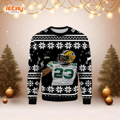 Jaire Alexander Green Bay Packers Ugly Christmas Sweater