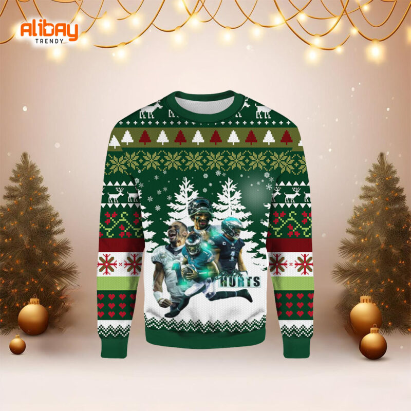 Jalen Hurts Philadelphia Eagles Ugly Sweater