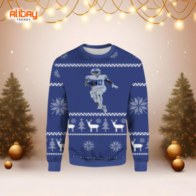 Jamaal Williams Detroit Lions Ugly Christmas Sweater