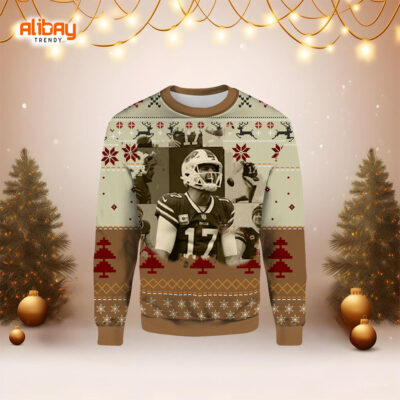 Josh Allen Buffalo Bills Ugly Christmas Sweater