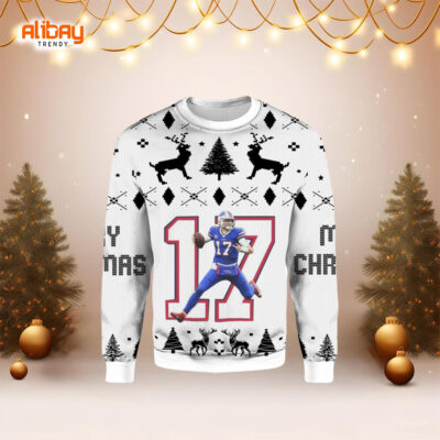 Josh Allen No.17 Buffalo Bills Ugly Christmas Sweater