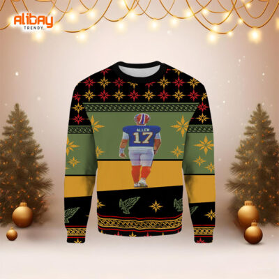 Josh Allen Quarterback Ugly Christmas Sweater