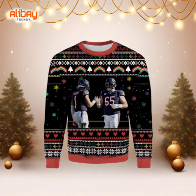 Justin Fields Cody Whitehair Chicago Bears Ugly Sweater