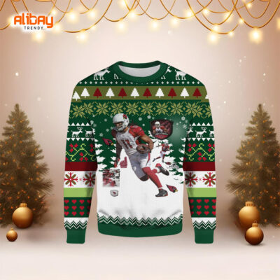 Larry Fitzgerald for Arizona Cardinals Ugly Christmas Sweater