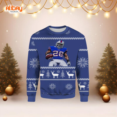 Latavius Murray Buffalo Bills Ugly Christmas Sweater