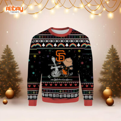 Merry San Francisco Giants Christmas Snoopy Ugly Sweater