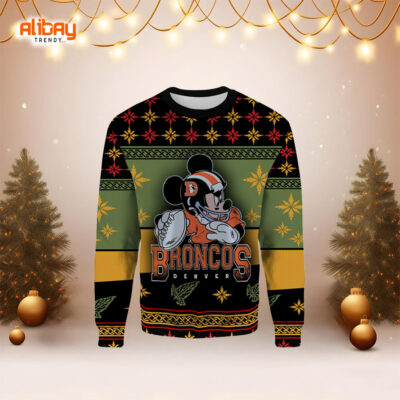 Mickey Denver Broncos Ugly Christmas Sweater