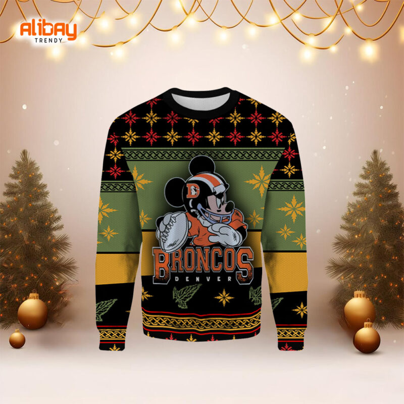 Mickey Denver Broncos Ugly Christmas Sweater