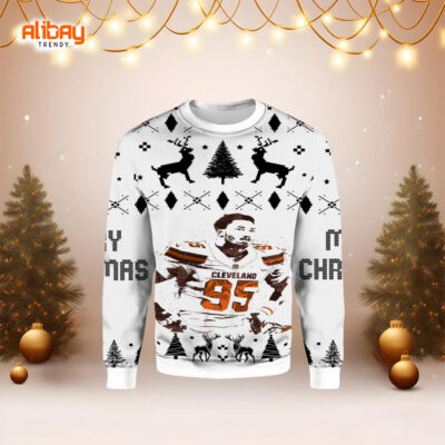 Myles Garret Cleveland Browns Ugly Christmas Sweater