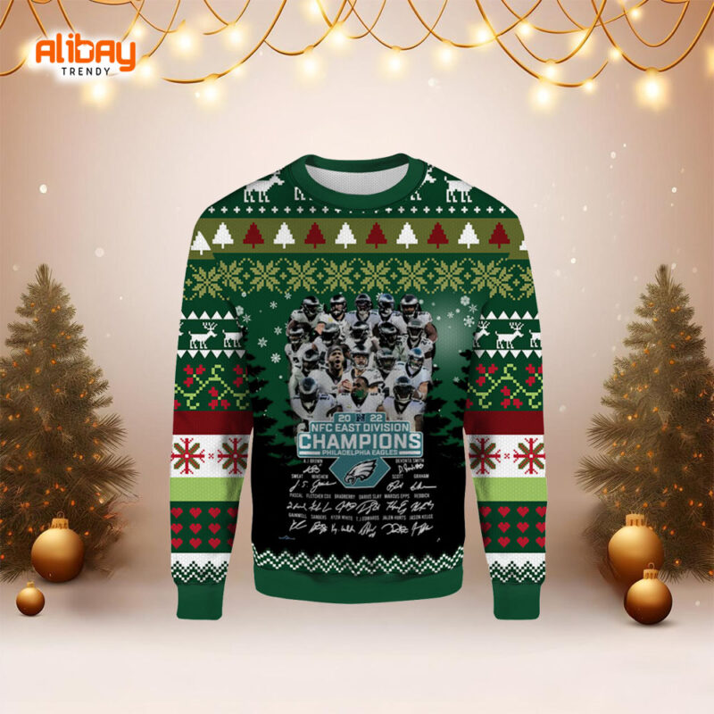 NFC East Division Champions Philadelphia Eagles Ugly Sweater