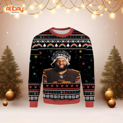 NFL Browns Beckham JR Ugly Christmas Sweater