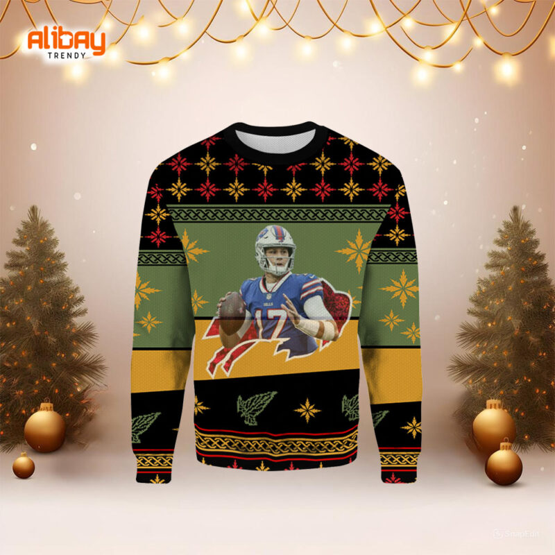 NFL Josh Allen Buffalo Bills Ugly Christmas Sweater