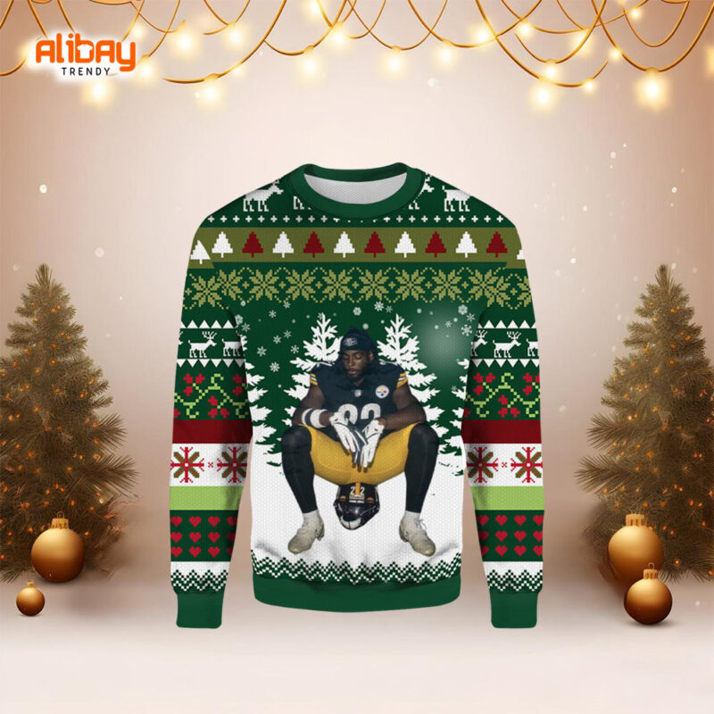 Najie Harris Pittsburgh Steelers Ugly Christmas Sweater