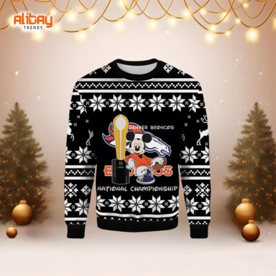 National Championship Mickey Denver Broncos Ugly Sweater