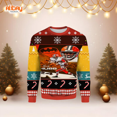 Nick Chubb Cleveland Browns Ugly Christmas Sweater