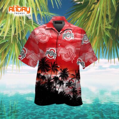 Ohio State Buckeyes Coconut Tropical Aloha Shirt