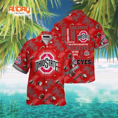 Ohio State Buckeyes Tropical Paradise Hawaiian Shirt