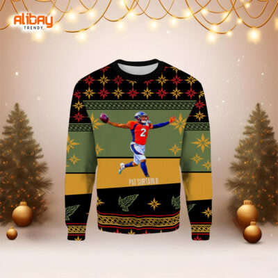 Pat Surtain II Denver Broncos Ugly Christmas Sweater
