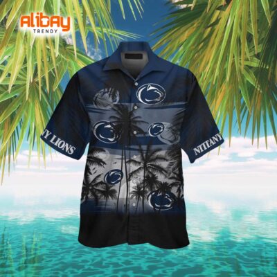 Penn State Nittany Lions Beautiful Peace on the Beach Hawaiian Shirt
