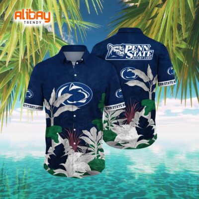 Penn State Nittany Lions Tropical Pattern Hawaiian Shirtk