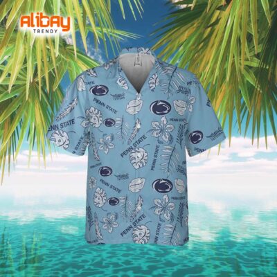 Penn State Nittany Lions Wes & Willy Vintage Floral Hawaiian Shirt