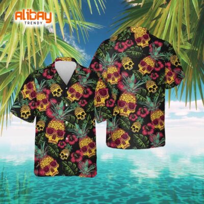 Pineapple Skull Summer Hawaiian Shirt