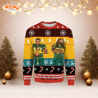 Randall Cobb Aaron Jones Ugly Christmas Sweater