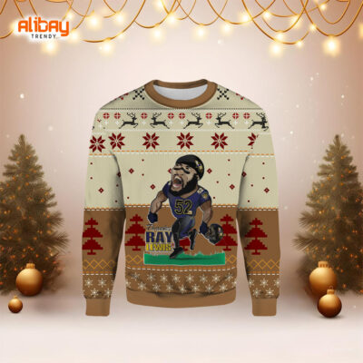 Ray Lewis Baltimore Ravens Ugly Christmas Sweater