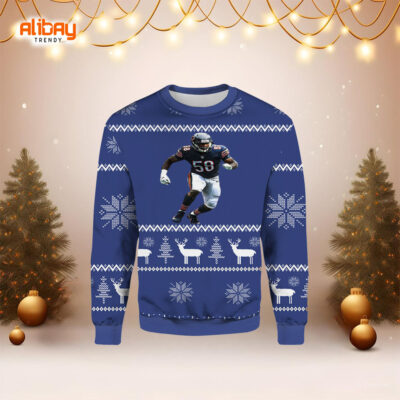 Roquan Smith Chicago Bears Ugly Christmas Sweater