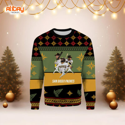 San Diego Padres Media Guide Ugly Christmas Sweater