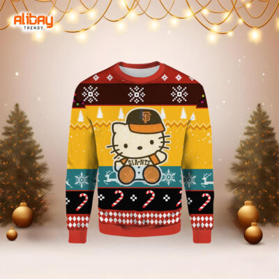 San Francisco Giants Hello Kitty Ugly Christmas Sweater