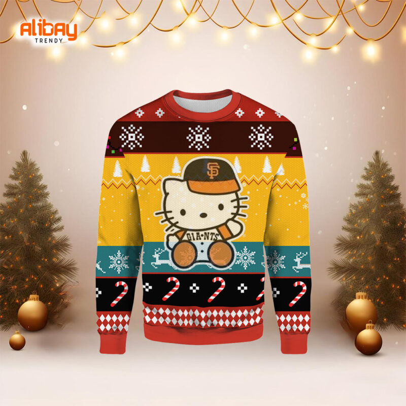 San Francisco Giants Hello Kitty Ugly Christmas Sweater