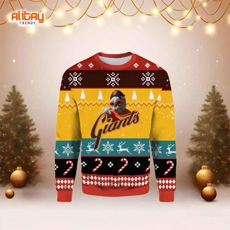 San Francisco Giants Mascot Ugly Christmas Sweater