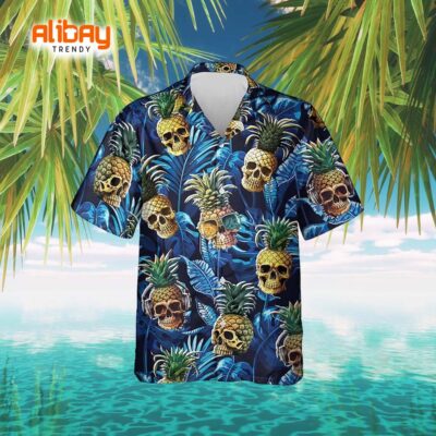 Skull Glow Beach Hawaiian Shirt