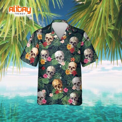 Skull Spectacle Beach Hawaiian Shirt