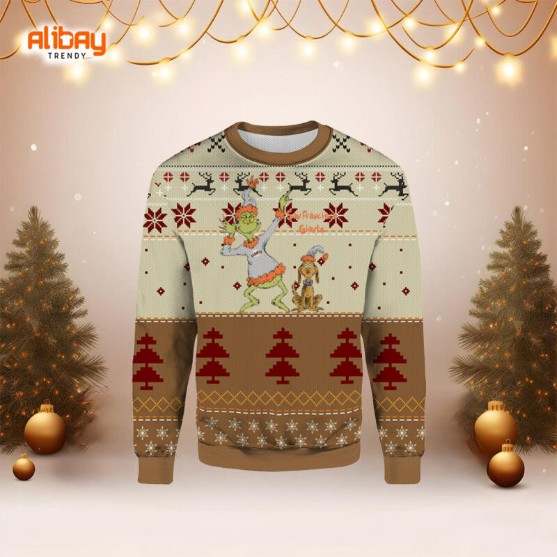 Snoopy Charlie Brown San Francisco Giants Baseball Ugly Christmas Sweater