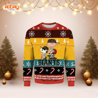 Snoopy San Francisco Giants Baseball Ugly Christmas Sweater