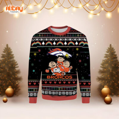 Snoopy The Peanuts Denver Broncos Ugly Christmas Sweater