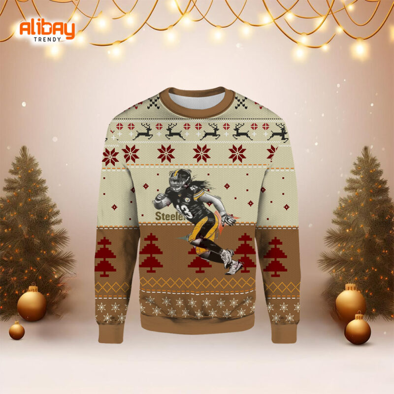 Troy Polamalu Pittsburgh Steelers Ugly Christmas Sweater