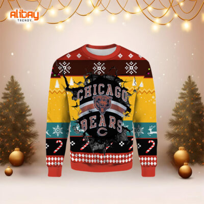 Vintage Chicago Bears C Ugly Christmas Sweater