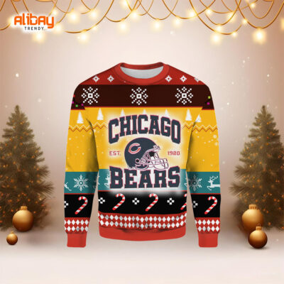 Vintage Chicago Bears EST 1920 Ugly Christmas Sweater