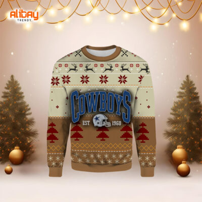 Vintage Dallas Football 1960 Ugly Christmas Sweater