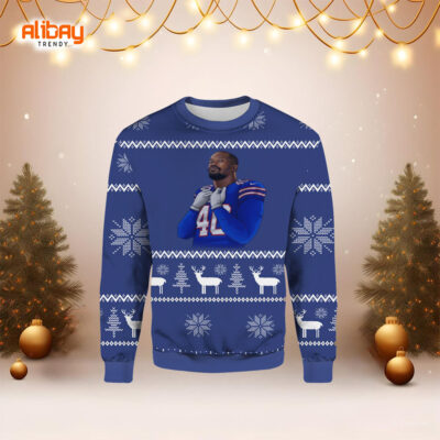 Von Miller Buffalo Bills Ugly Christmas Sweater